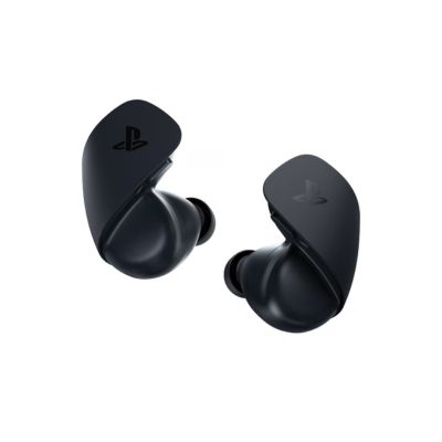 Gamer focused on the action in a futuristic virtual world with high-quality gaming headphones.
